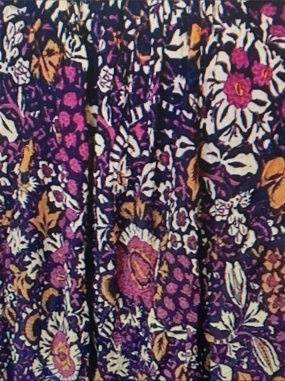 Rachel Zoe Purple Floral Peasant Blouse with Tie Neck